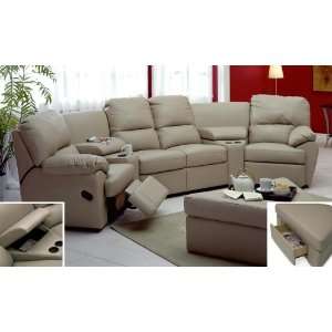   Harold Leather Match Home Theater Sectional