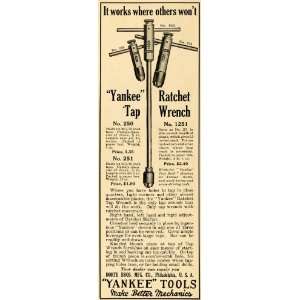  1916 Ad North Bros Yankee Ratchet Tap Wrench Models WWI 
