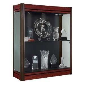  Contempo Wall Mount Display Case 36W White Back/Cherry 