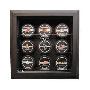  Florida Panthers 9 Hockey Puck Display Case, Cabinet Style 