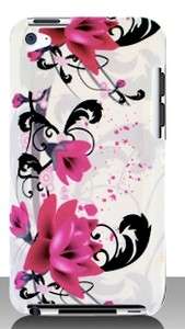 For For iPod Touch 4G 4th Red Flower Hard Case Cover  