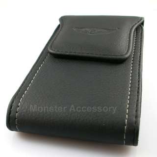   Black Leather Vertical Pouch Belt Clip Case Holster for HTC Titan 4G