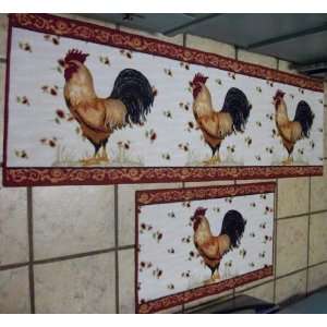  (2) Rooster Set Rugs