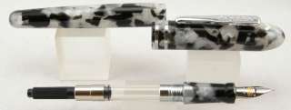   Symetrik Black & White Fountain Pen   Fine Nib   New     