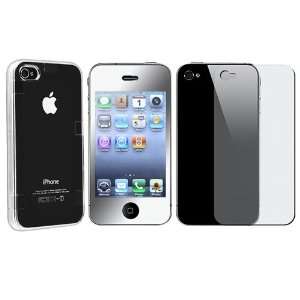 Crystal Case+Mirror Screen Protector Compatible With iPhone® 4 iPhone 