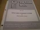   SERVICE MANUAL 500 CRAWLER TRACTOR 3 POINT HITCH AND HYDRAULICS