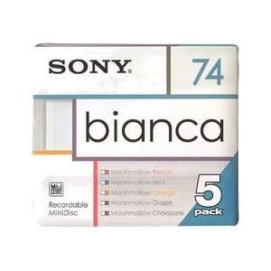  Sony Bianca Series MiniDisk 74 Min 5 Pack Recordable MD 