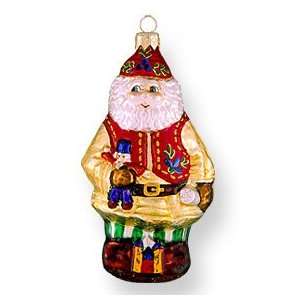  Glass Christmas Ornament,Towarich Santa, Exclusive Mold 