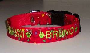 PERSONALIZED ID DOG COLLAR for Christmas  