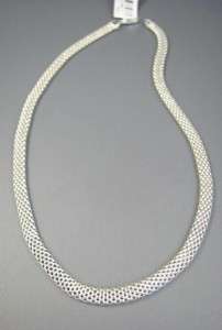 200  Sterling Silver Italy 18 Mesh Chain Necklace  