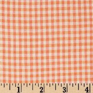 45 Wide Picnic Seersucker Big Check Coral/White Fabric By The Yard