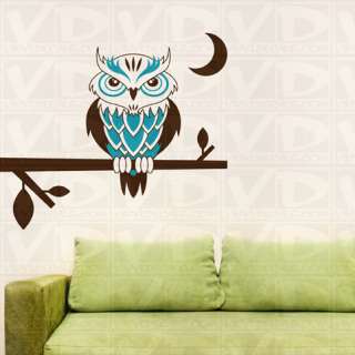 Night Owl Tree Branch Wall Decal Sticker Graphic  