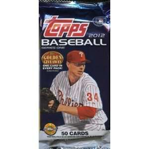 One) HTA Pack   2012 Topps Baseball SERIES 1 Cards Unopened Jumbo 