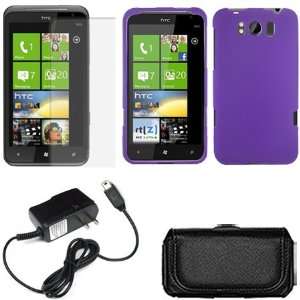  iFase Brand HTC X310E/Titan Combo Rubber Purple Protective 