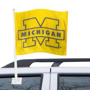  Michigan Wolverines Maize Car Flag