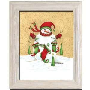  Christmas Snowman Gift Decor Framed Print Art Picture 