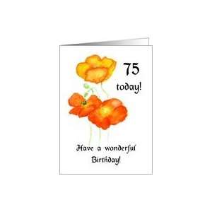  icelandic Poppies 75th Birthday Card Card Toys & Games