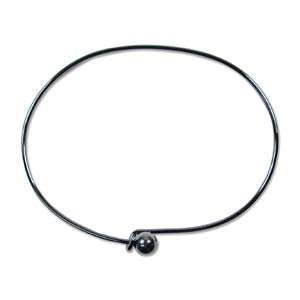 Gun Metal Wire Beading Bracelet With Ball Add A Bead (3 