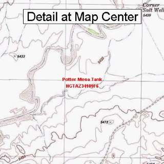   Map   Potter Mesa Tank, Arizona (Folded/Waterproof)