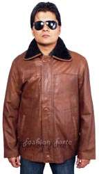 mens leather coat cowhide Brono  XS   5XL Available in PU/Faux 