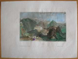 1836 Meyer print SULI (SOULI), EPIRUS, GREECE  