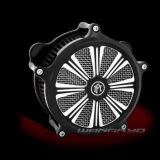 PERFORMANCE MACHINE RIVIERA CONTRAST CUT AIR CLEANER HARLEY TOURING 