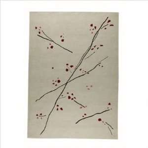  Hokku Designs Inari White/Red Inari White/Red Rug Size 5 