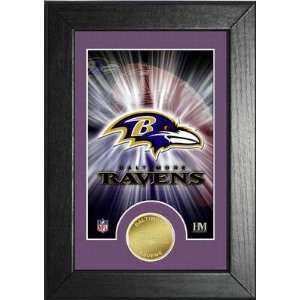  Baltimore Ravens Gold  Tone Bronze Coin Frame Everything 