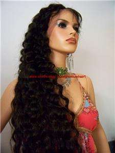 CUSTOM Full Lace Human Malaysian Hair Remi Remy Wig #1 Deep Wave 28 