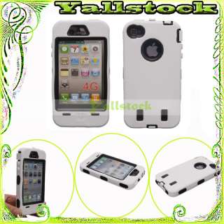 New Hard Otter Case Cover Defender Box for iPhone 4 4G White  