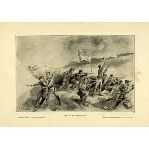 1899 Print Spanish American War Defense Camp McCalla Combat American 