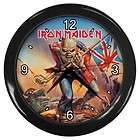 iron maiden the trooper rock metal wall clock black new