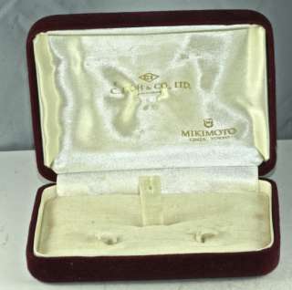 VTG MIKIMOTO CUFFLINKS TIE TACK BOX ONLY C ITOH & CO  