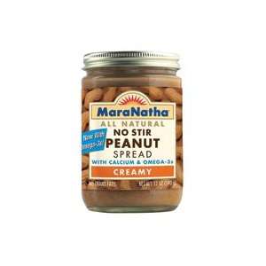 Maranatha Peanut Spread, No Stir, W/Calcium, 12 Ounce (Pack of 12 