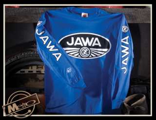Metro Racing Jawa Vintage Motorcycle Mens Long Sleeved T Shirt  