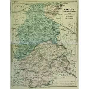  Dufour map of Northern Spain (1854)