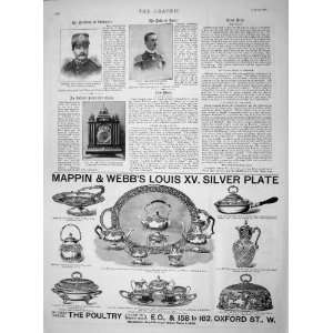  1892 Mappin Webb Silver Plate Duke Aosta General Reina 