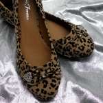   Fashion Casual Leopard Print Flats Shoes LORITA 04 CAMEL/Black NEW