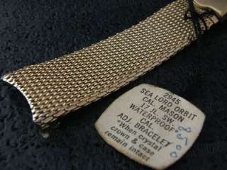 Unused NOS 18mm 11/16 Benrus Sea Lord Gold Filled Mesh Vintage Watch 