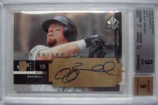 03 SP AUTHENTIC GOLD AUTO JEFF BAGWELL #1/10 BGS 9  