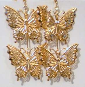 Filigree Double Butterfly Dangle Earrings * U Pick  