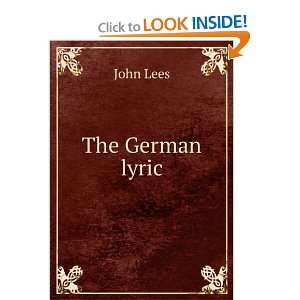  The German lyric John Lees Books