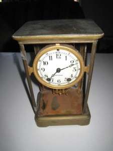 Antique Seth Thomas Mantle Brass Clock works but needs help  