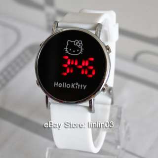 Fashion Hellokitty watch Lovely Big Dial watches Ladies LED WristWatch 