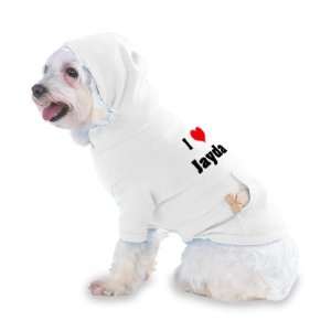  I Love/Heart Jayda Hooded T Shirt for Dog or Cat LARGE 
