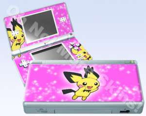 Nintendo DS Lite Skin Vinyl Decal Pokemon Pichu #2 Pink  