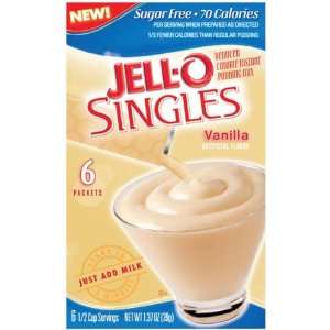 Jell O Pudding Singles Vanilla Sugar Free   10 Pack  