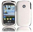 White LG Cookie WiFi T310i Faceplate Snap on Phone Cover Hard Shell 