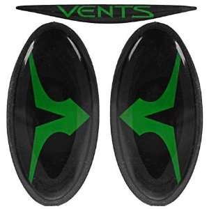  Vents Logo set and retainers   Green