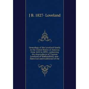 Genealogy of the Loveland family in the United States of America from 